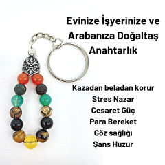 Nazardan Koruyan Doğal Taş Anahtarlık