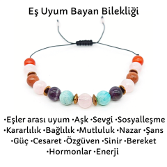 Kadın Eş Uyum Doğal Taş Bilekliği