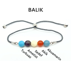 Balık Burcu Doğal Taş Bileklik