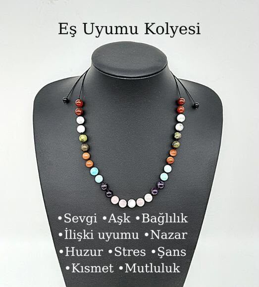 Kadın Eş Uyum Doğal Taş Kolyesi