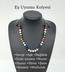 Kadın Eş Uyum Doğal Taş Kolyesi