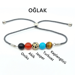 Oğlak Burcu Doğal Taş Bileklik