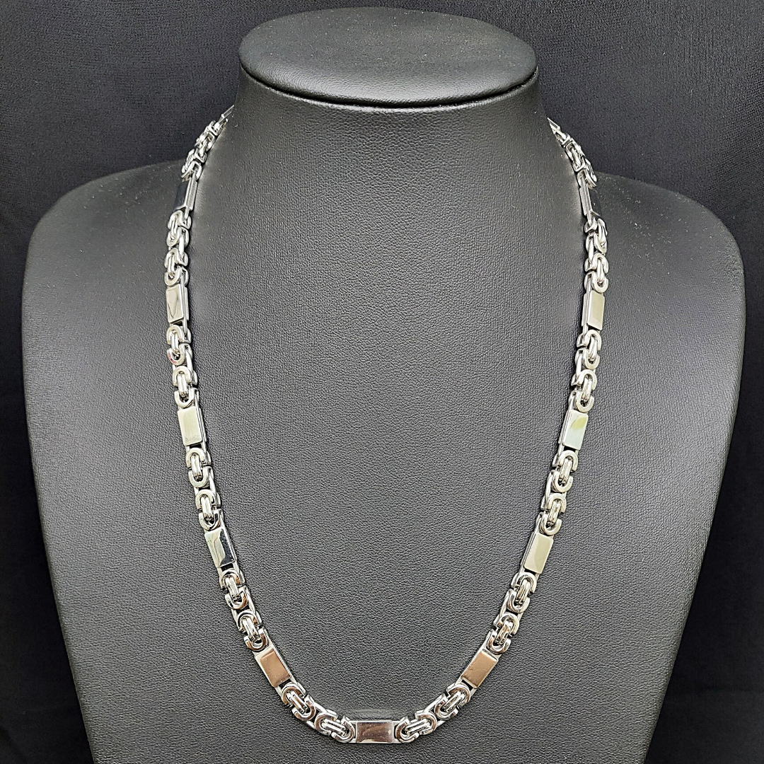 Erkek Gümüş Rengi Çelik Kolye