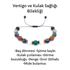 Vertigo Baş Dönmesi Kulak Sağlığı Doğal Taş Bileklik