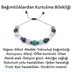 Sigara Alkol Kötü Alışkanlık Bağımlılıklardan Kurtulma Doğal Taş Bileklik