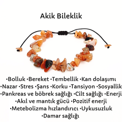 Akik Doğal Kırık Taş Bileklik