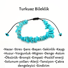Turkuaz Doğal Kırık Taş Bileklik