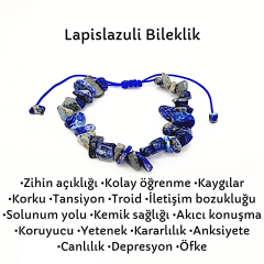 Lapis Lazuli Doğal Kırık Taş Bileklik