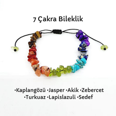 7 Çakra Doğal Kırık Taş Bileklik