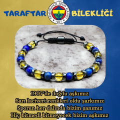 Fenerbahçe Sitrin Lapis Lazuli Doğal Taş Taraftar Bileklik