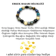 Erkek Öğrenci Başarı Doğal Taş Bileklik