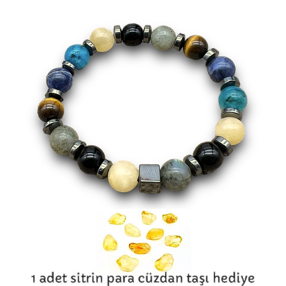 Erkek Öğrenci Başarı Doğal Taş Bileklik