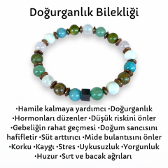 Doğurganlığı Arttırıcı Anne Olmaya Yardımcı Doğal Taş Bileklik