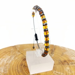 Hematit ve Karamel Baltık Damla Kehribar Bileklik