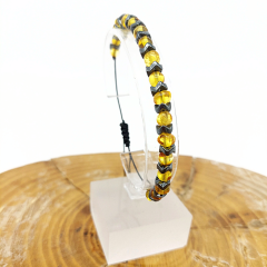 Hematit ve Sarı Baltık Damla Kehribar Bileklik