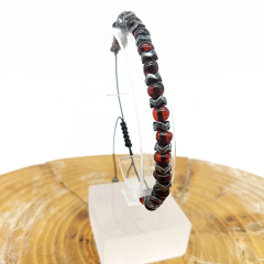 Hematit ve Vişne Baltık Damla Kehribar Bileklik