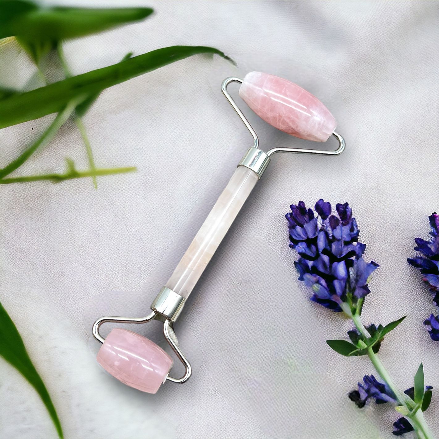 Pembe Kuvars Taşı Doğal Taş Roller Masaj Taşı