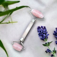 Pembe Kuvars Taşı Doğal Taş Roller Masaj Taşı