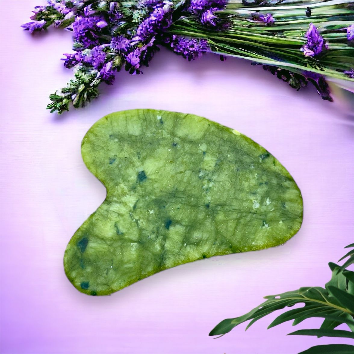 Yeşim Taşı Doğal Taş Gua Sha Masaj Taşı