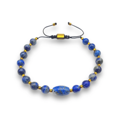Lapis Lazuli ve Hematit Doğal Taş Bileklik