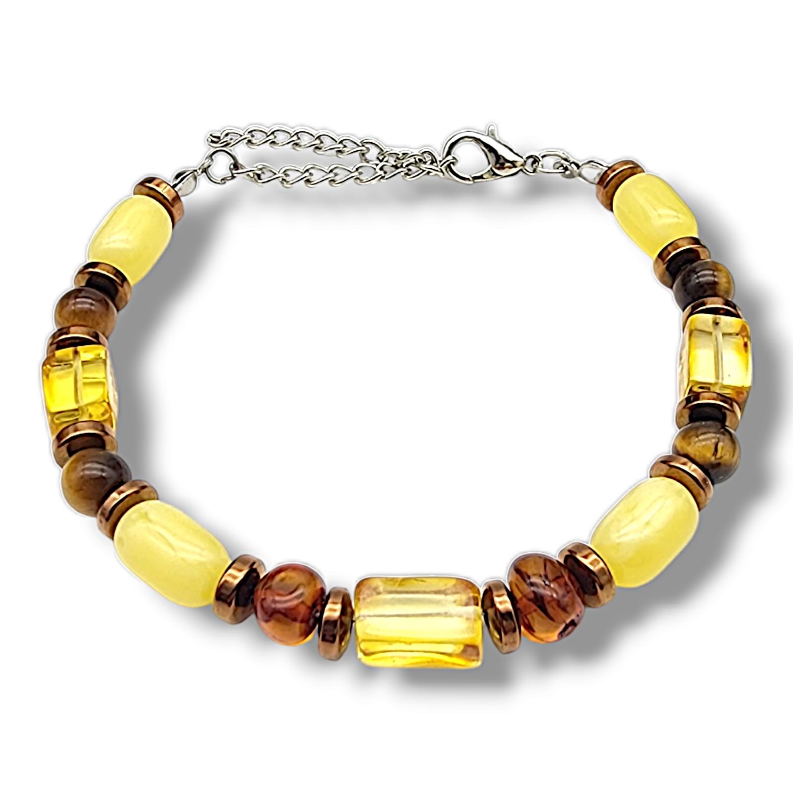 Kaplangözü Doğal Taşlı Baltık Damla Kehribar Bileklik