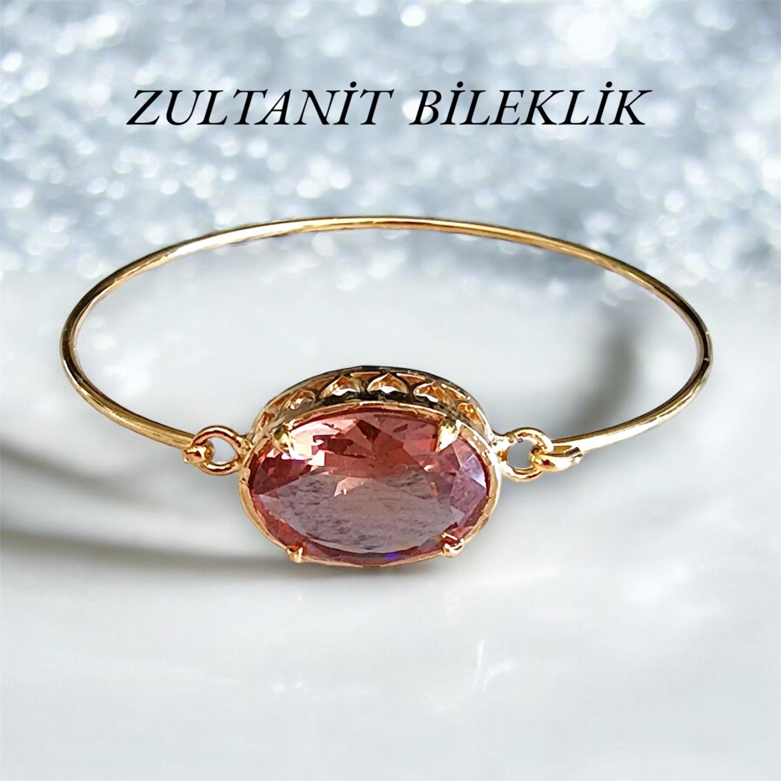Zultanit Elips Kesim Doğal Taş Bileklik