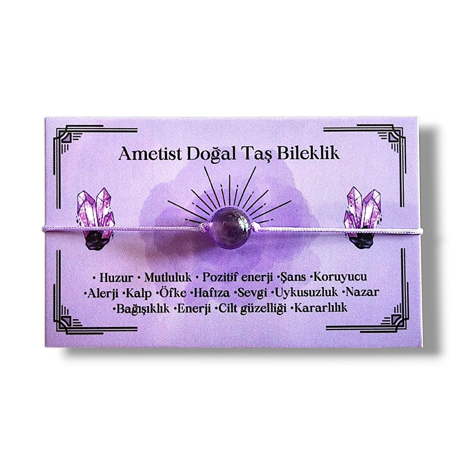 Ametist Doğal Taş Bileklik