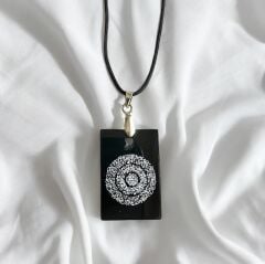 Yemen Zırhı Hilye-i Şerif Akik Taşı Dualı Doğal Taş Kolye