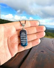 Ayetel Kürsi Dualı Akik Taşı Dualı Doğal Taş Kolye